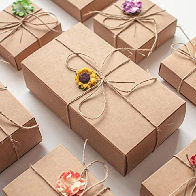 CMYK Custom Logo Candy Gift Packaging Καφέ συρτάρι Κραφτ χαρτί κουτί για το φεστιβάλ 6