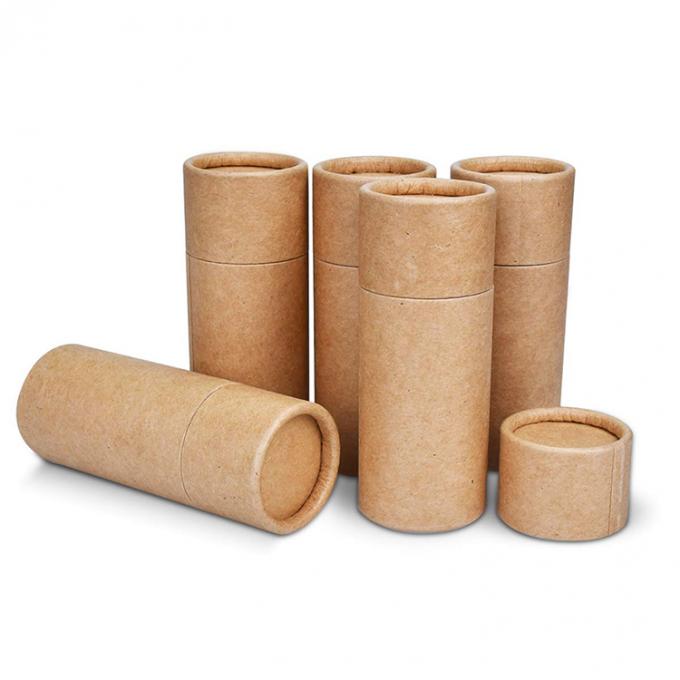 Ανακυκλώσιμο Custom Logo Κουτί συσκευασίας τσαγιού Kraft Paper Tube Gift Cylinder Tube Box 6