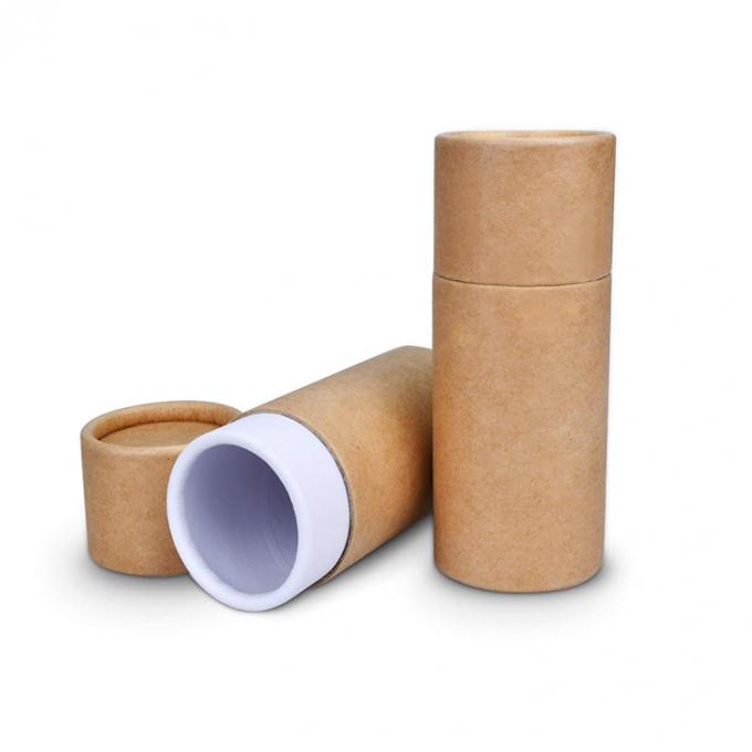Ανακυκλώσιμο Custom Logo Κουτί συσκευασίας τσαγιού Kraft Paper Tube Gift Cylinder Tube Box 7