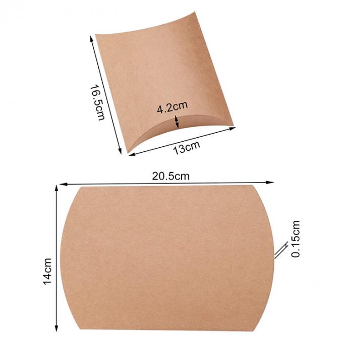 Προσαρμοσμένο λογότυπο Heavy Duty Kraft Pillow Shape Candy Paper Box για λύση αποθήκευσης γλυκών 7