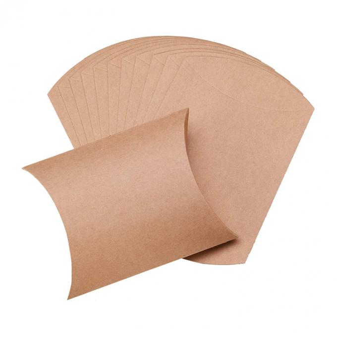 Προσαρμοσμένο λογότυπο Heavy Duty Kraft Pillow Shape Candy Paper Box για λύση αποθήκευσης γλυκών 6