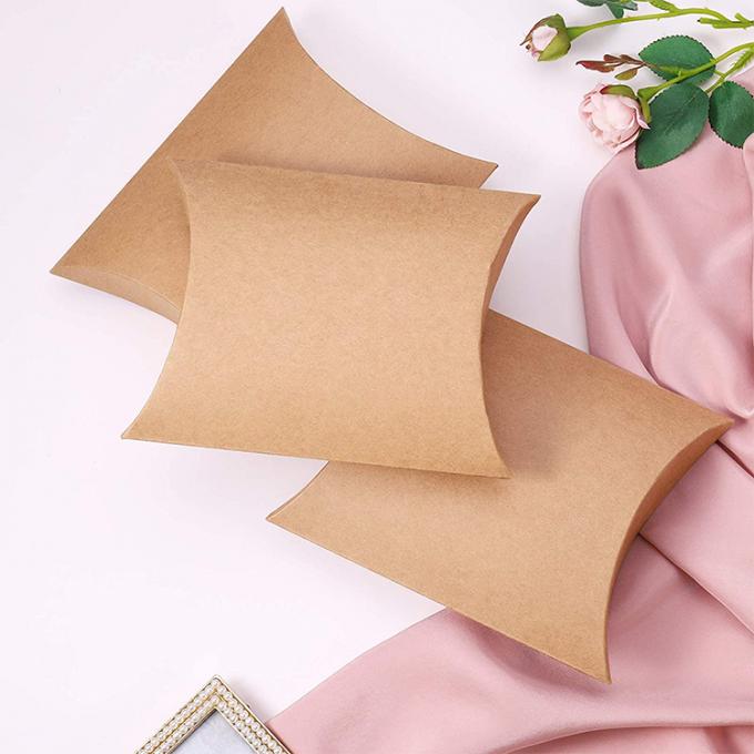 Προσαρμοσμένο λογότυπο Heavy Duty Kraft Pillow Shape Candy Paper Box για λύση αποθήκευσης γλυκών 11