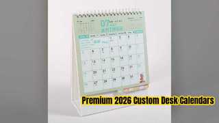 Προσαρμοσμένο 2026 Desk Calendar Premium Foil Stamped Design